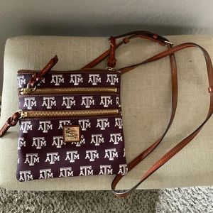 Texas a&m Dooney and Burke 3 zipper purse